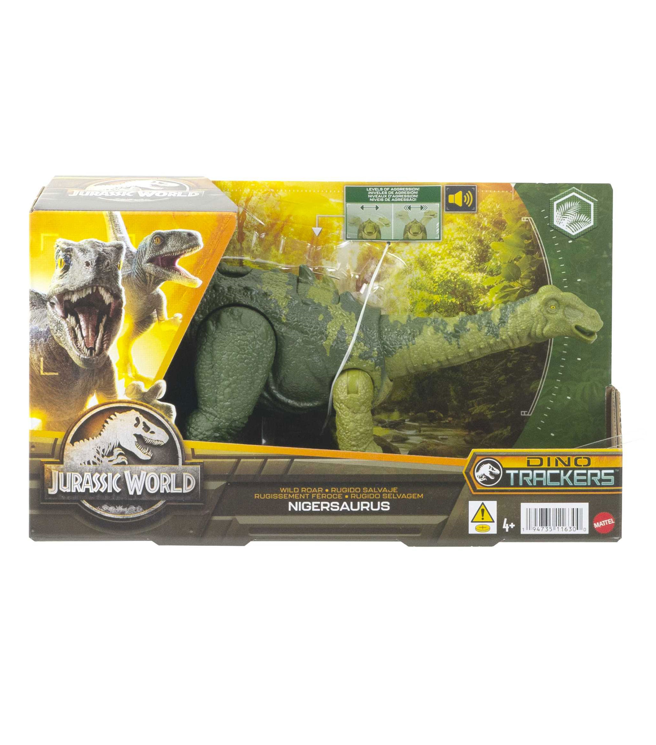 Mattel Figura de Acción Jurassic World Nigerasaurus Rugido Salvaje