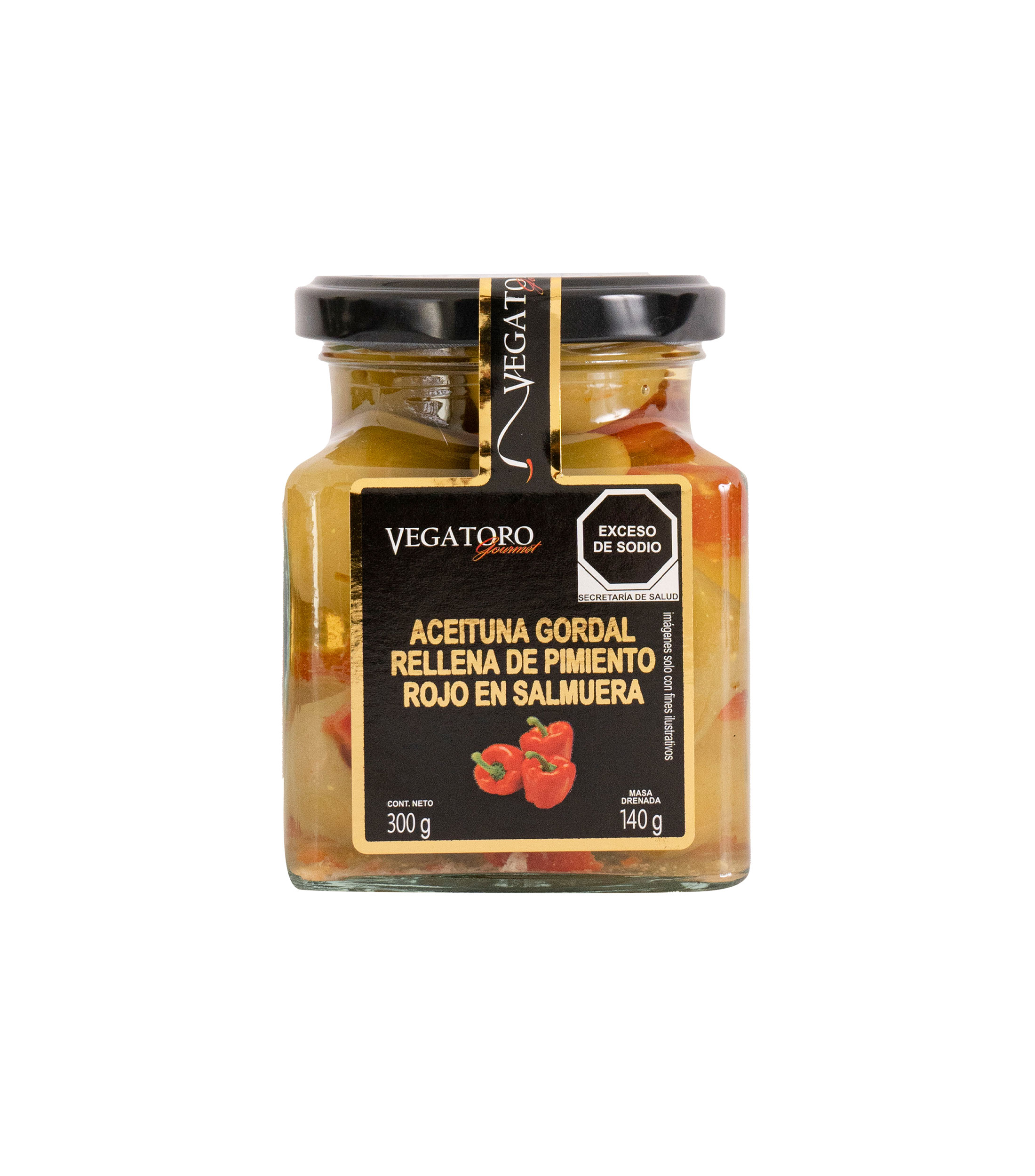 Vegatoro Aceitunas Rellenas De Pimiento Rojo En Salmuera 300 G El