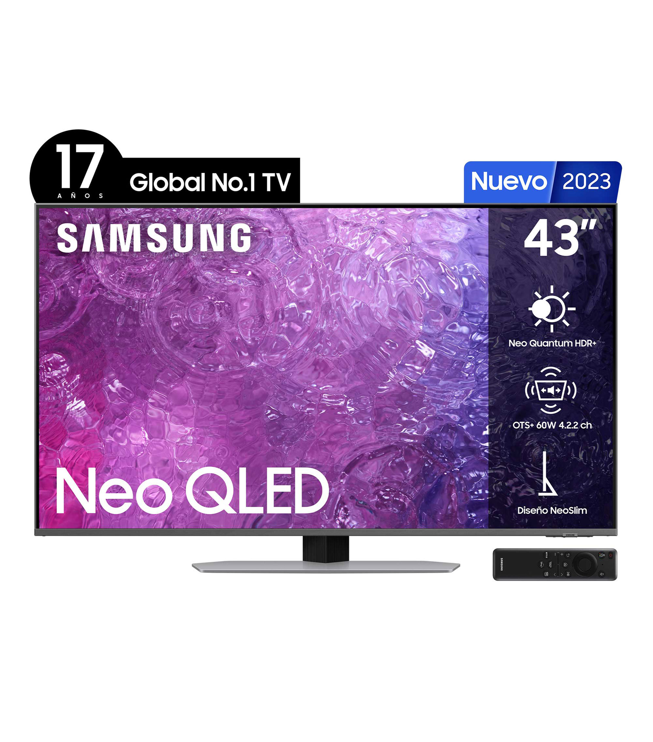 Samsung Pantalla 43 Pulgadas Plana QLED 4K QN43QN90CAFXZX El Palacio