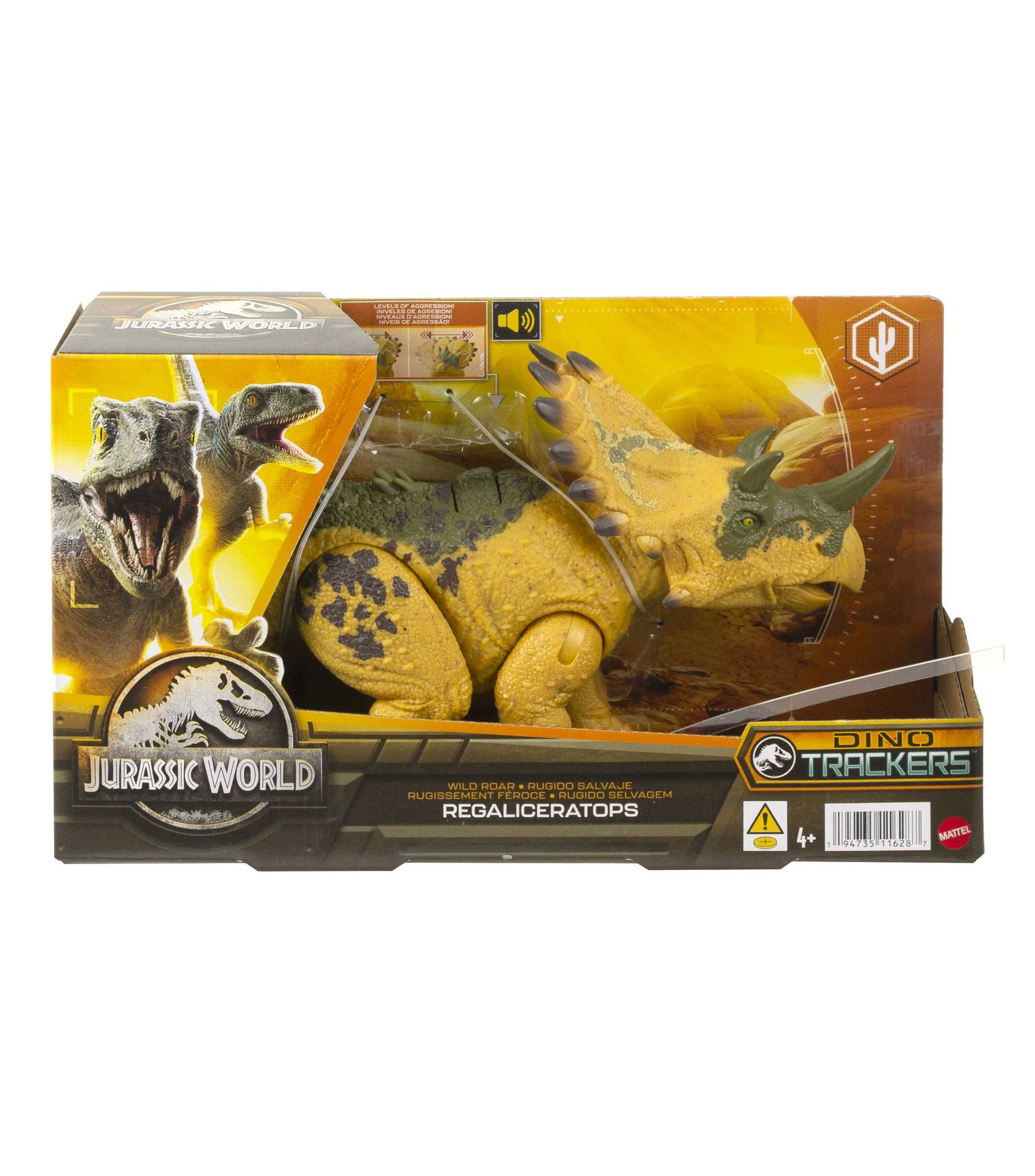 Mattel Figura De Acci N Jurassic World Regaliceratops Rugido Salvaje