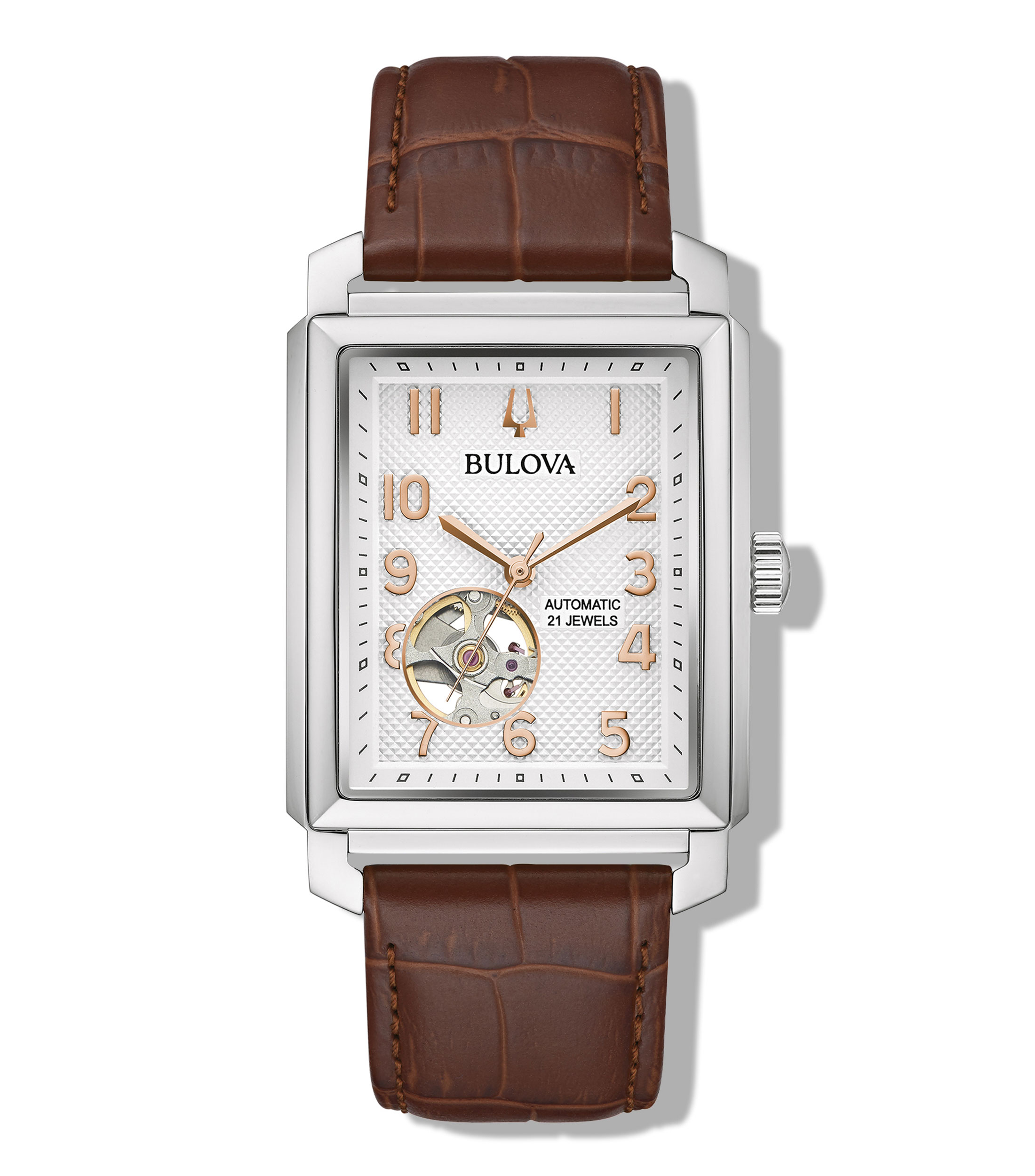 Bulova Reloj para Hombre Sutton Heartbeat Casual Plateado Café El