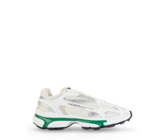 Tenis de color blanco con verde, Sneakers Hombre