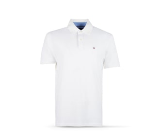 Polo blanco de la marca Tommy Hilfiger, Polos Hombre