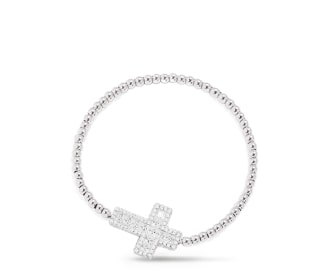 Pulsera de plata con broche de cruz, APM MONACO