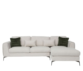 sillon blanco con cojines gris