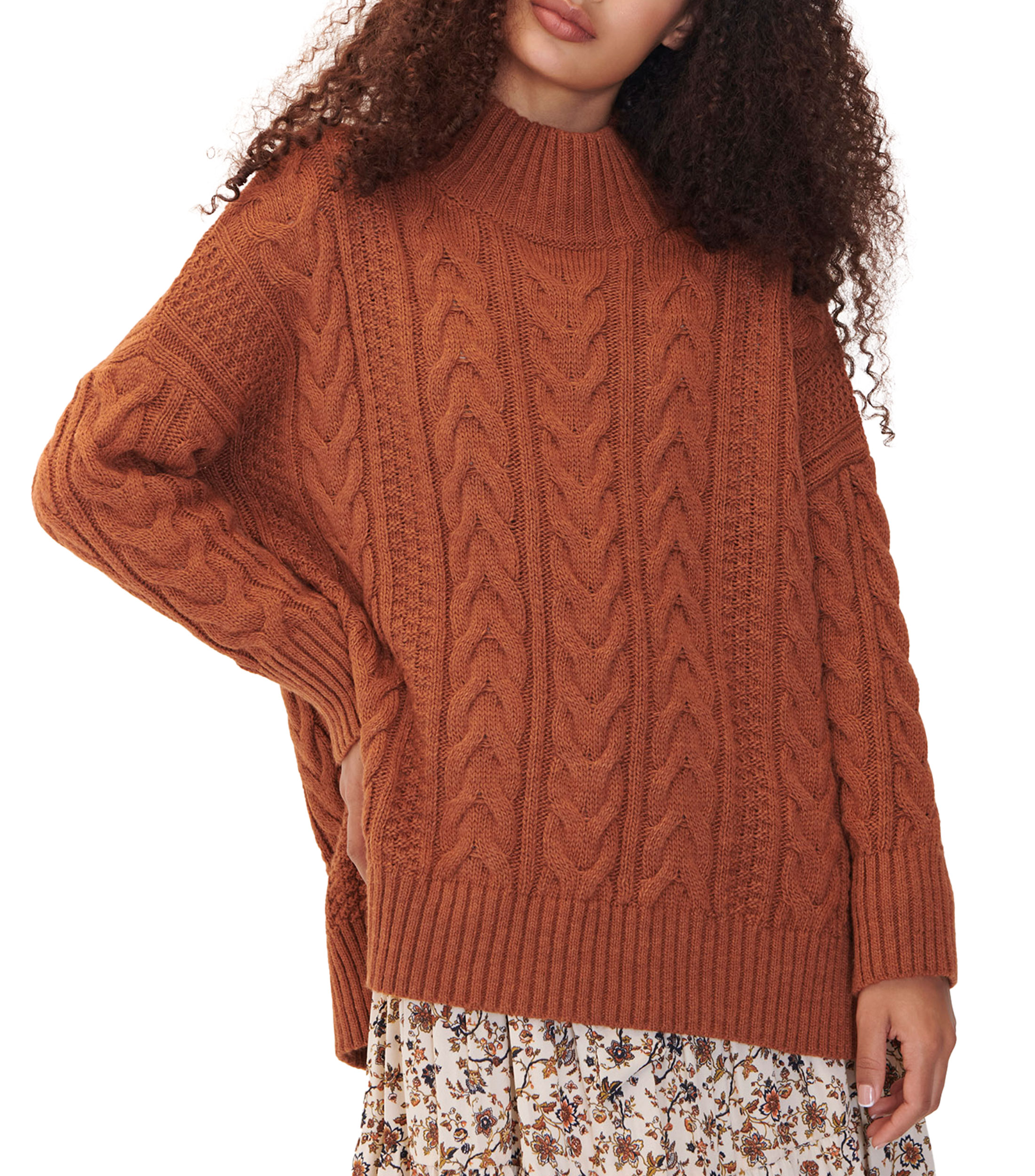 Sweater Trenzado Ancho Mujer The Big Shop - $ 38.150