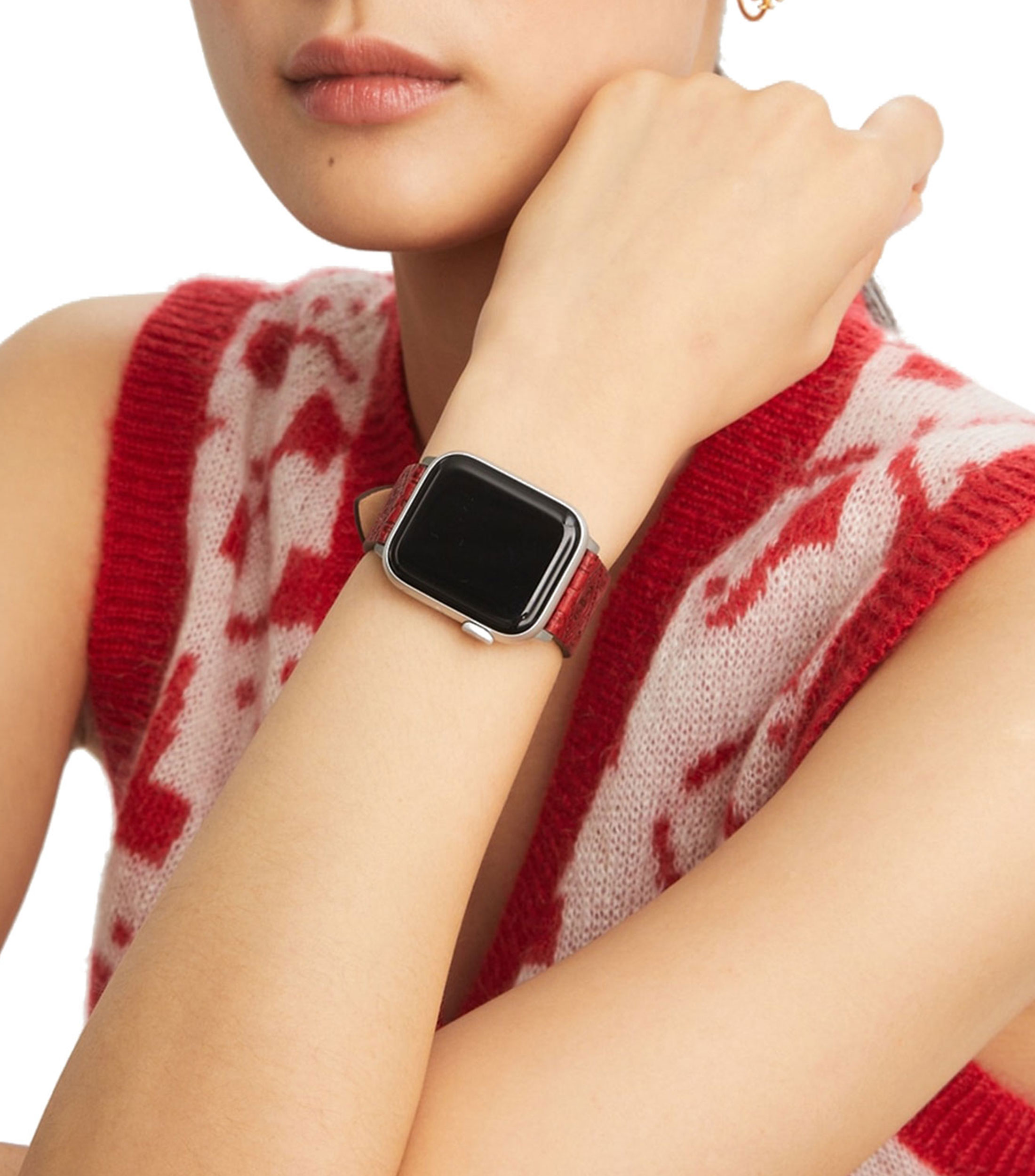 Tory Burch Extensible para Apple Watch en piel Vino El Palacio de Hierro