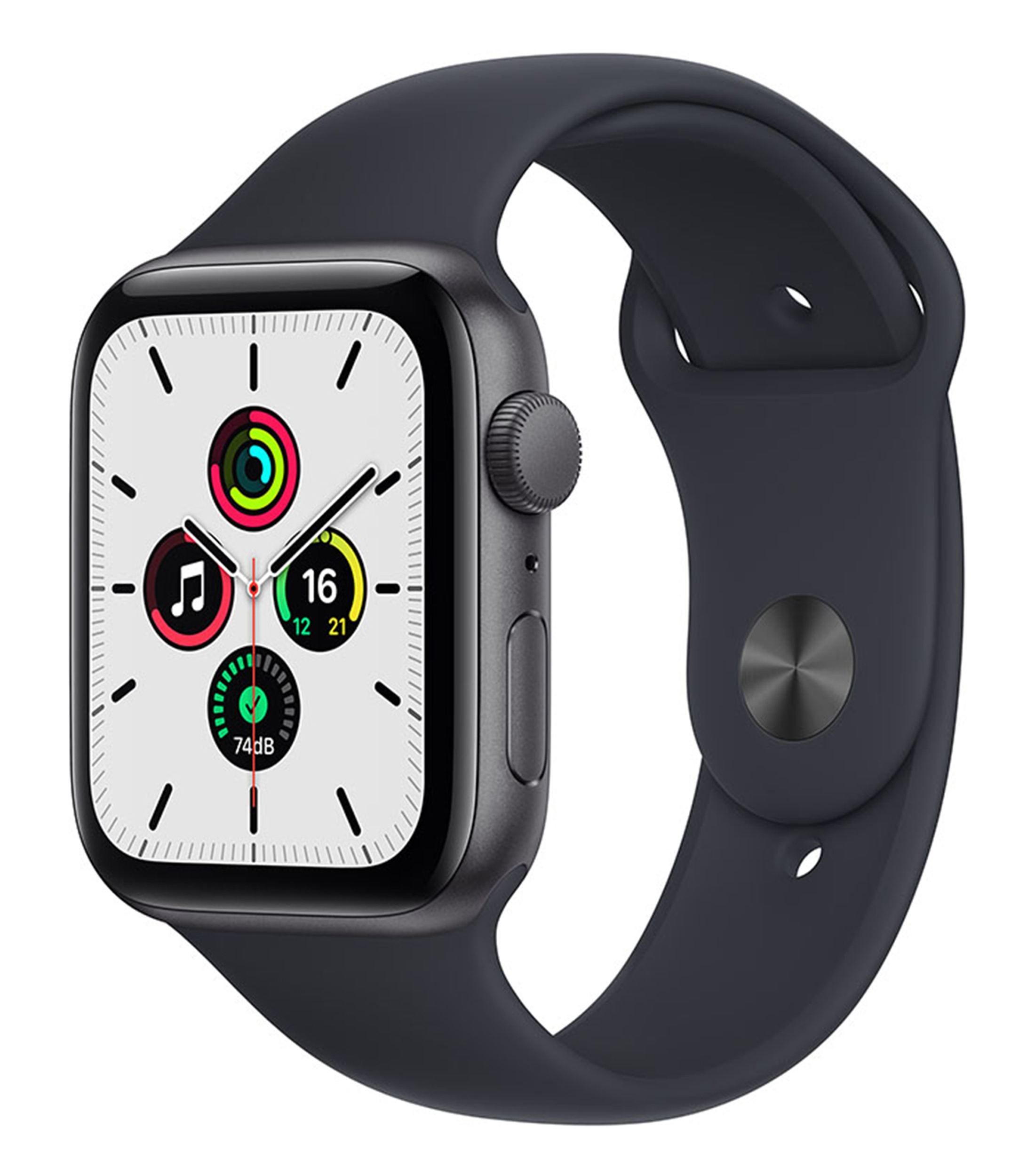 Apple Apple Watch SE GPS Caja de aluminio en gris espacial de 44 mm Correa deportiva en color medianoche Talla nica El Palacio de Hierro