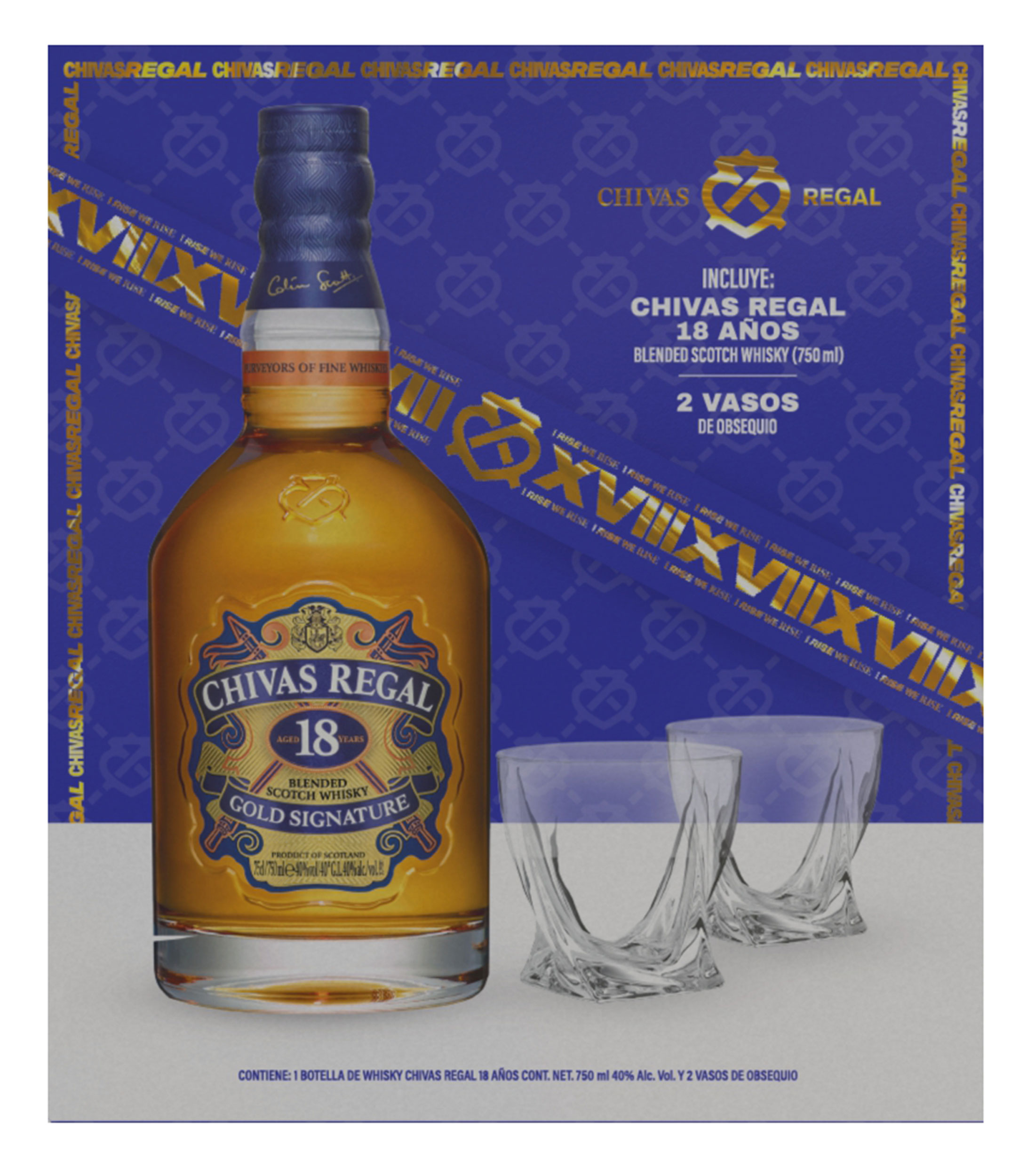 Chivas Regal Whisky 18 Años Gold Signature, 750 ml El Palacio de Hierro