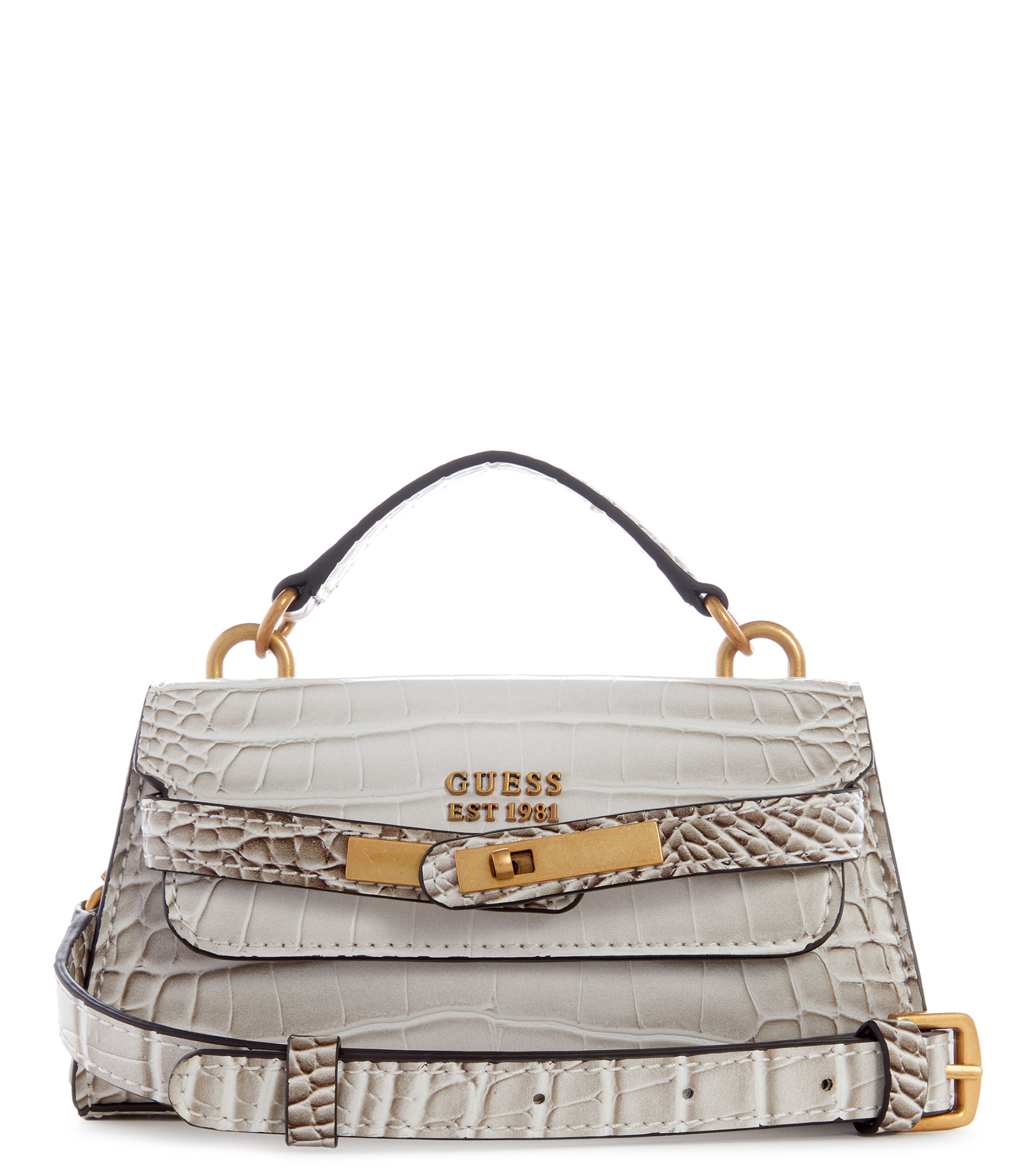 Guess: Bolso Satchel blanco Enisa Mujer | El Palacio de Hierro