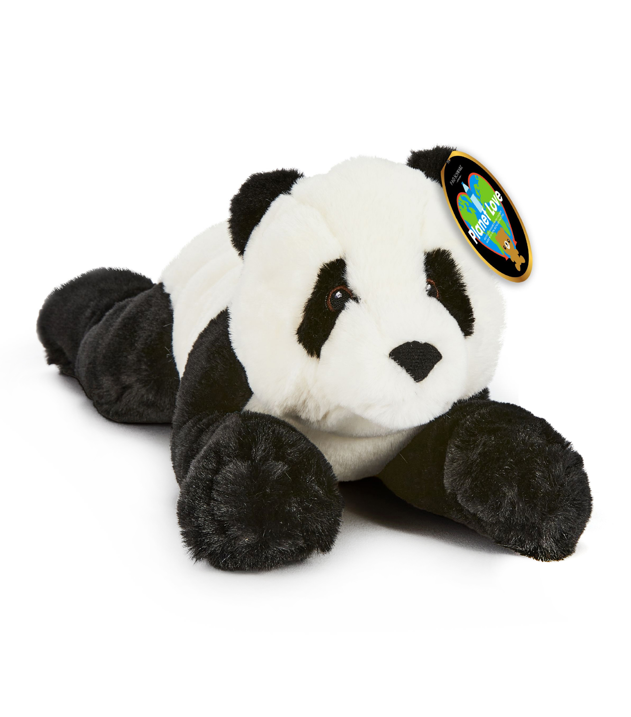 Panda de peluche acostado grande de 60 cm largo