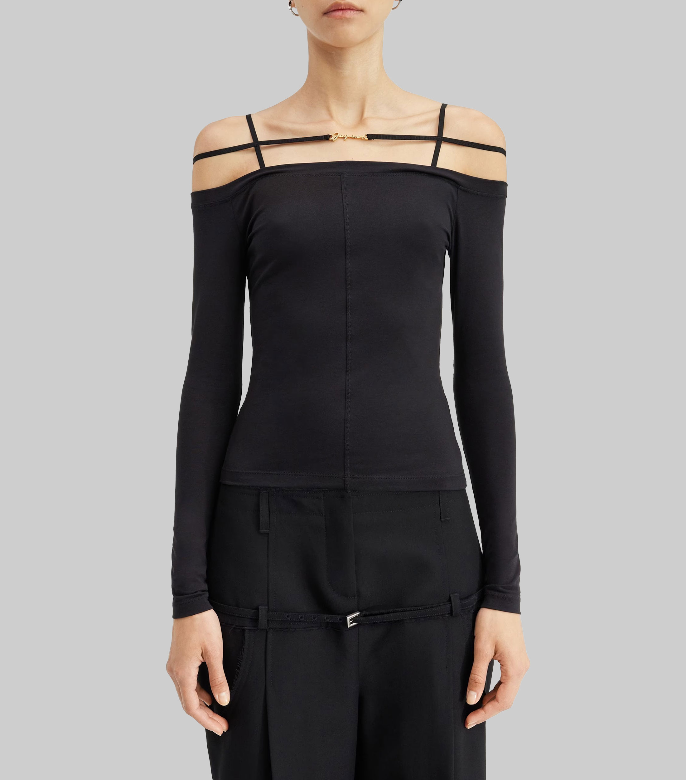 Jacquemus Blusa De Cuello Bardot Y Manga Larga Sierra Mujer El