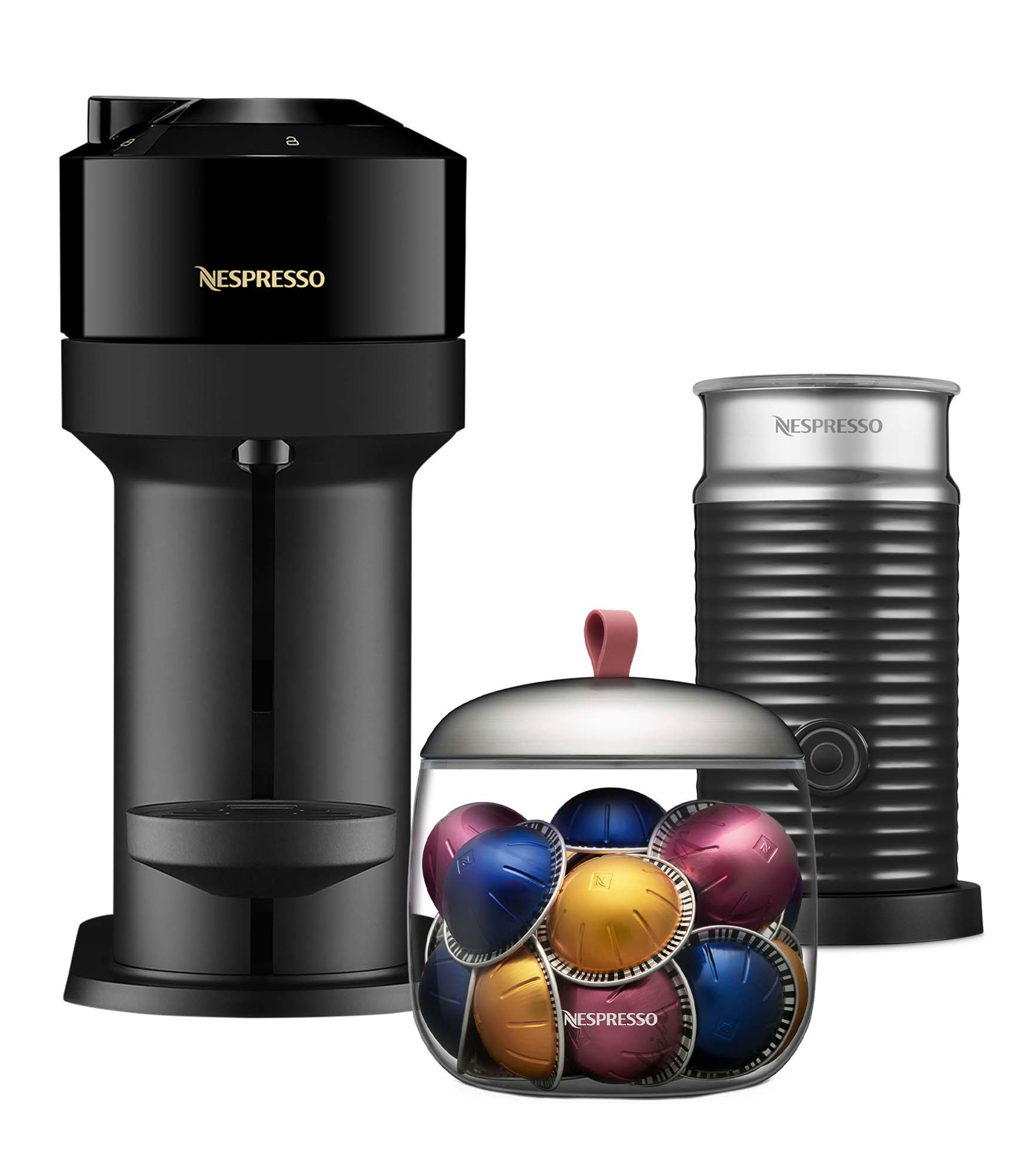 Nespresso Combo Cafetera Vertuo Next y Aeroccino3 Negra - El Palacio de  Hierro