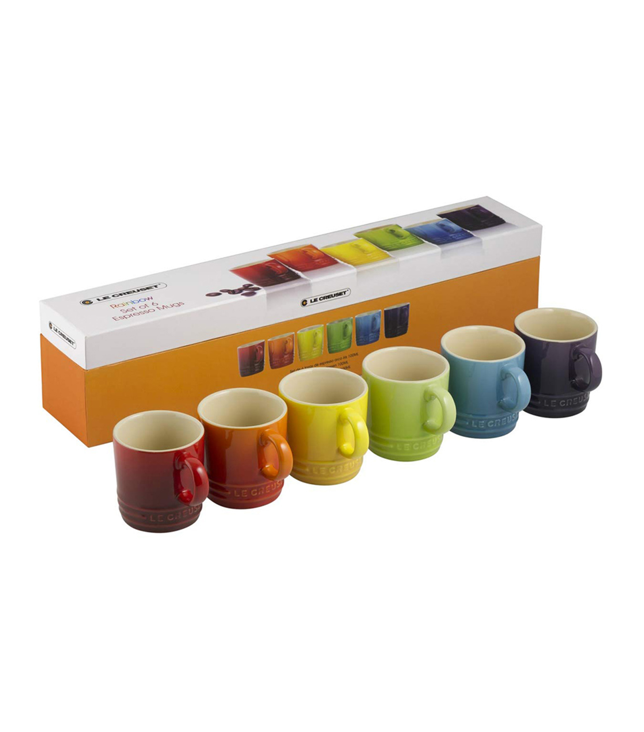 Set de tazas de greda y cobre para café espresso empaque caja de