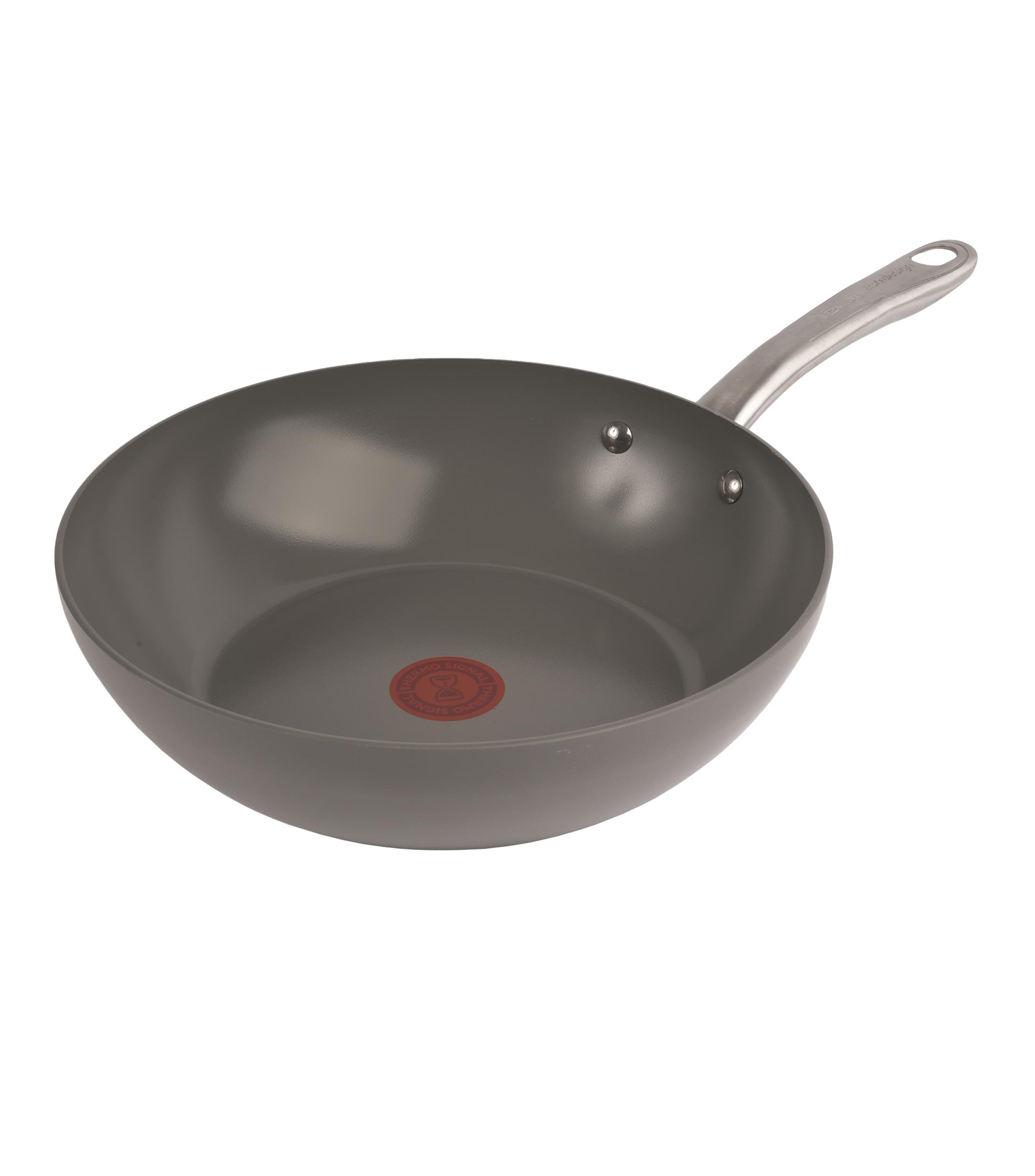 T-fal: Wok de cerámica Renew+ 28 cm Gris | El Palacio de Hierro