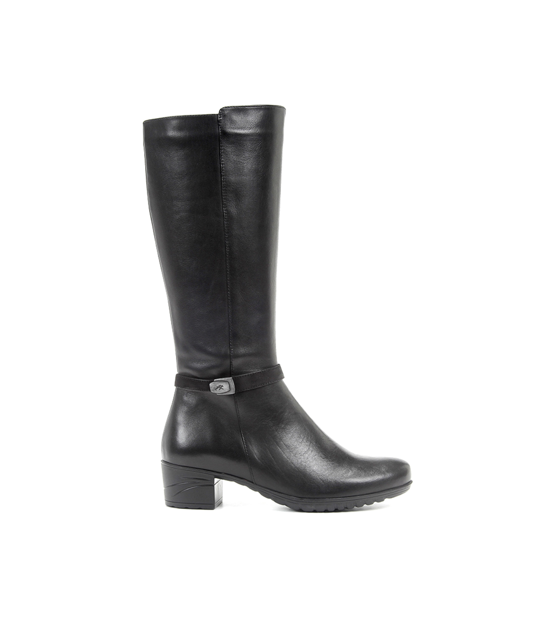 Fluchos Botas largas Alis en piel con tac n medio cuadrado Mujer