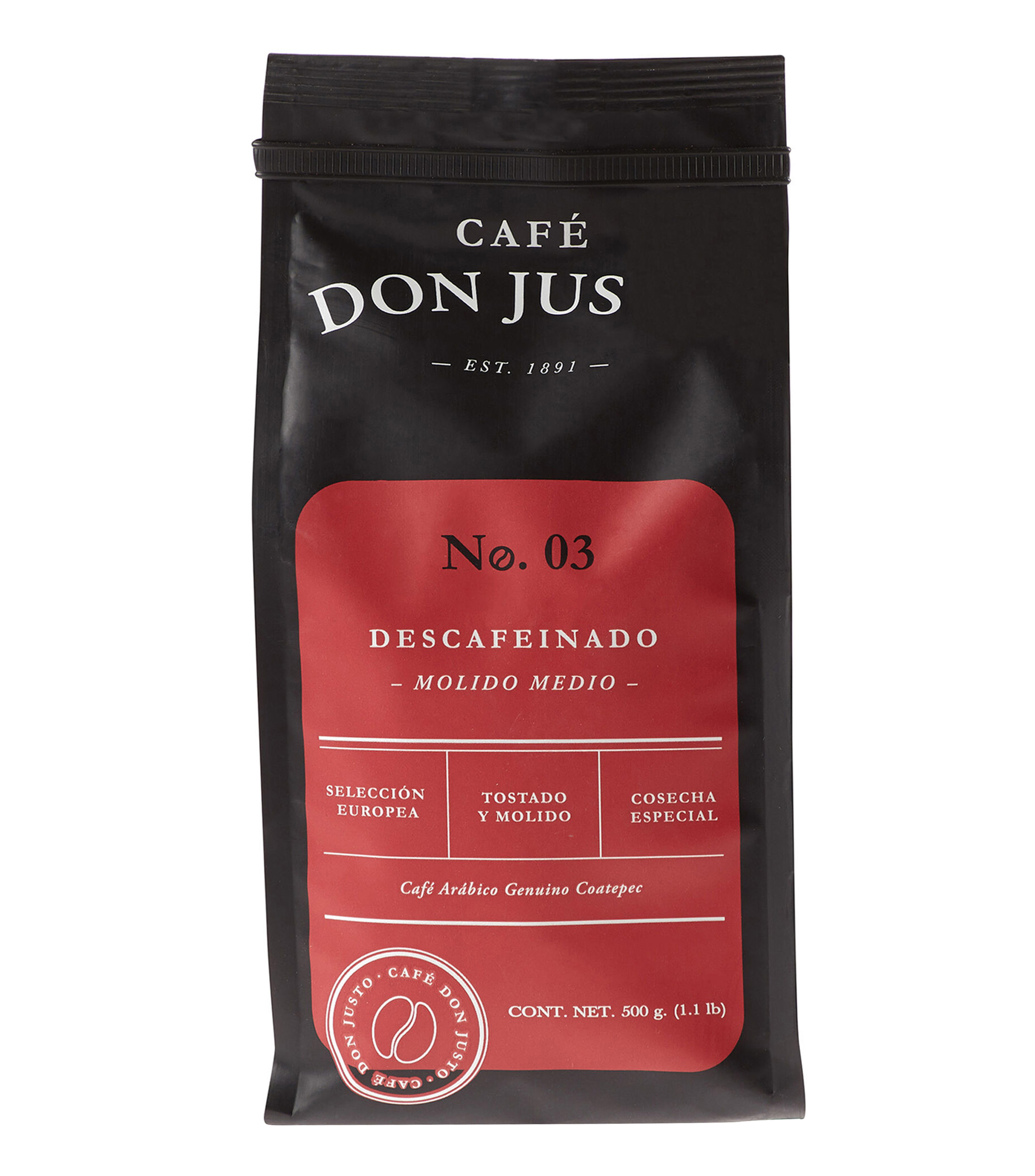 Don Justo Café Descafeinado, 500 g El Palacio de Hierro