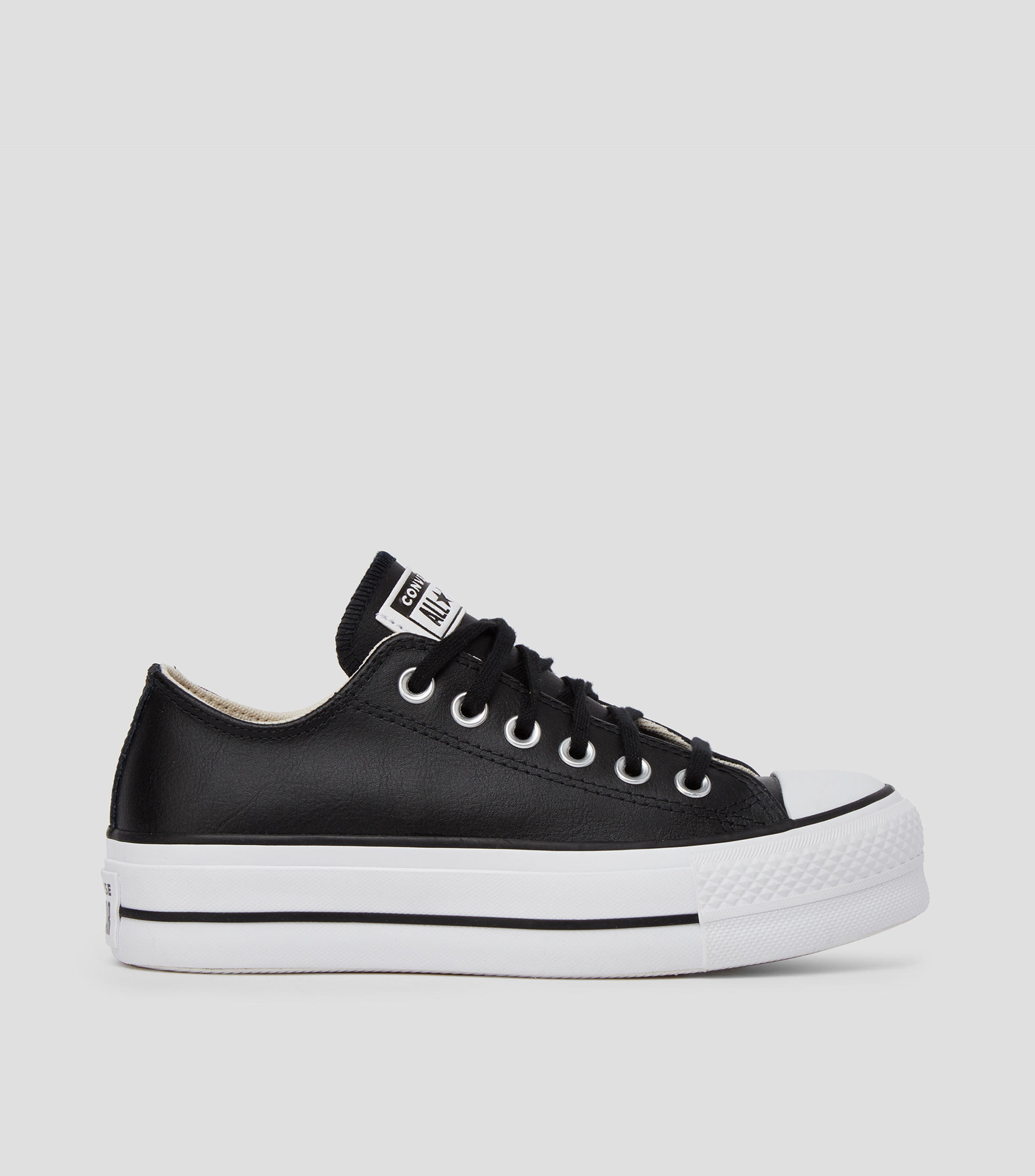 Converse mujer negras grandes best sale