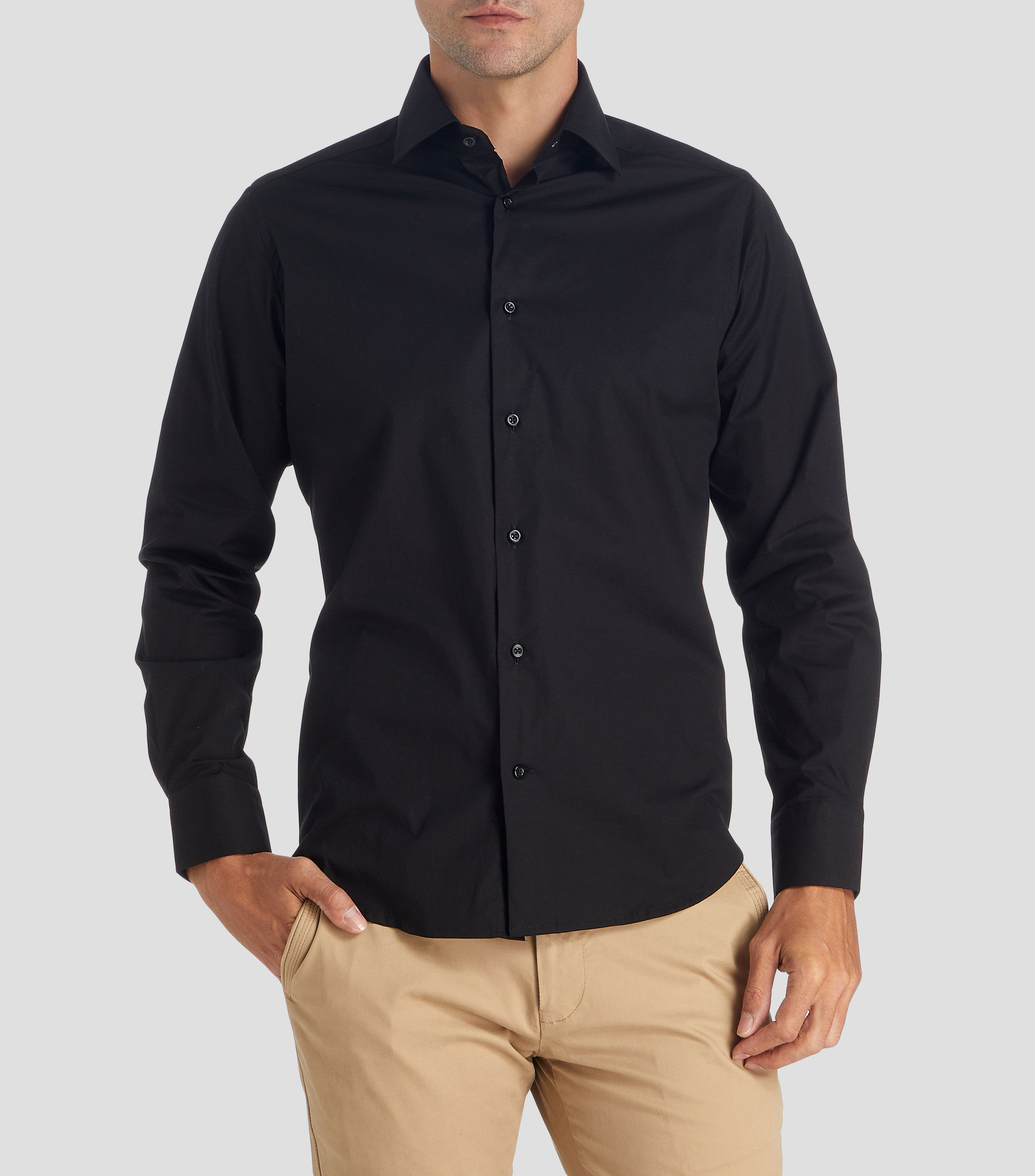 Camisa negra hombre online