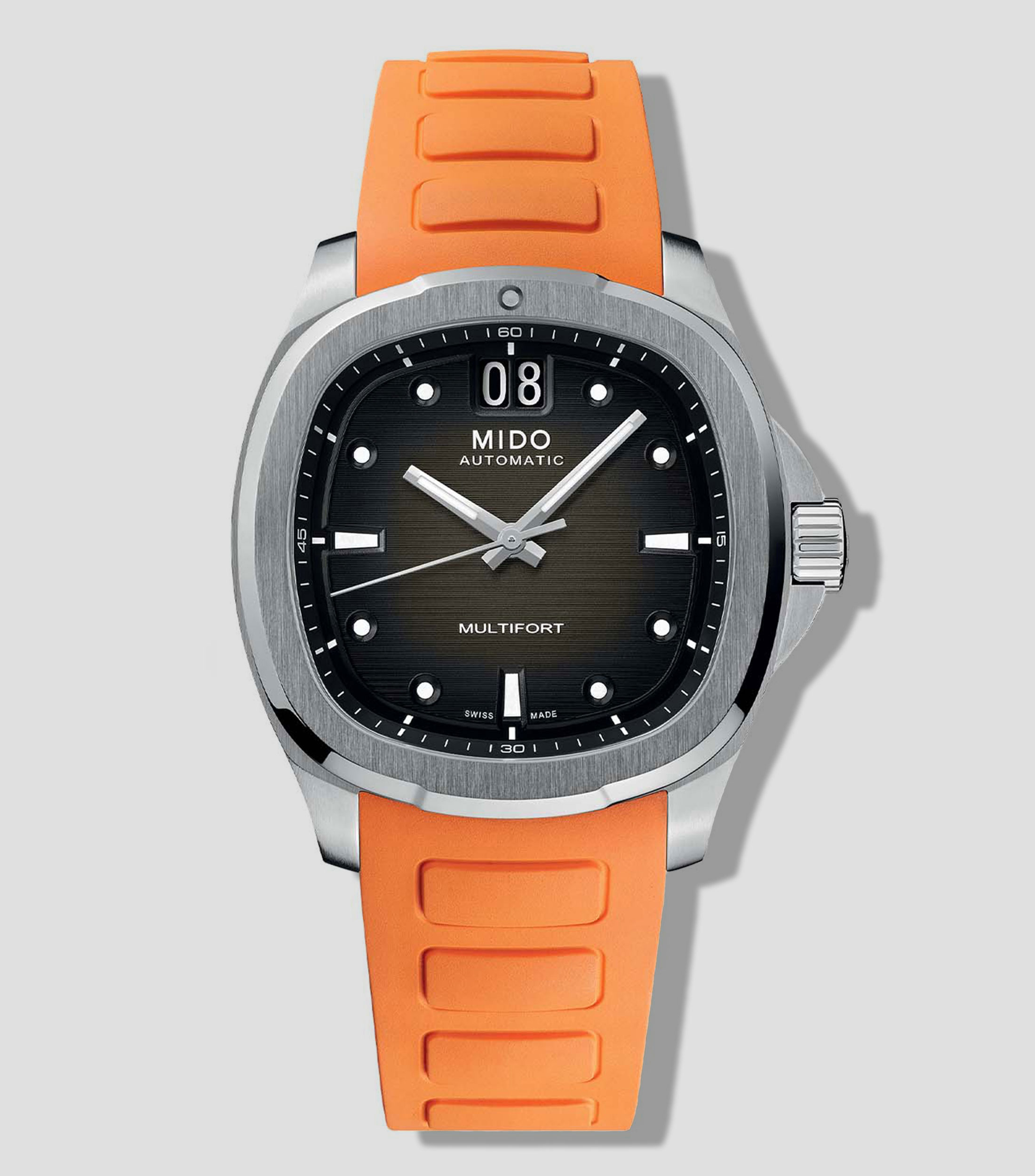 Mido Reloj para Hombre Multifort TV Casual Gris Naranja El