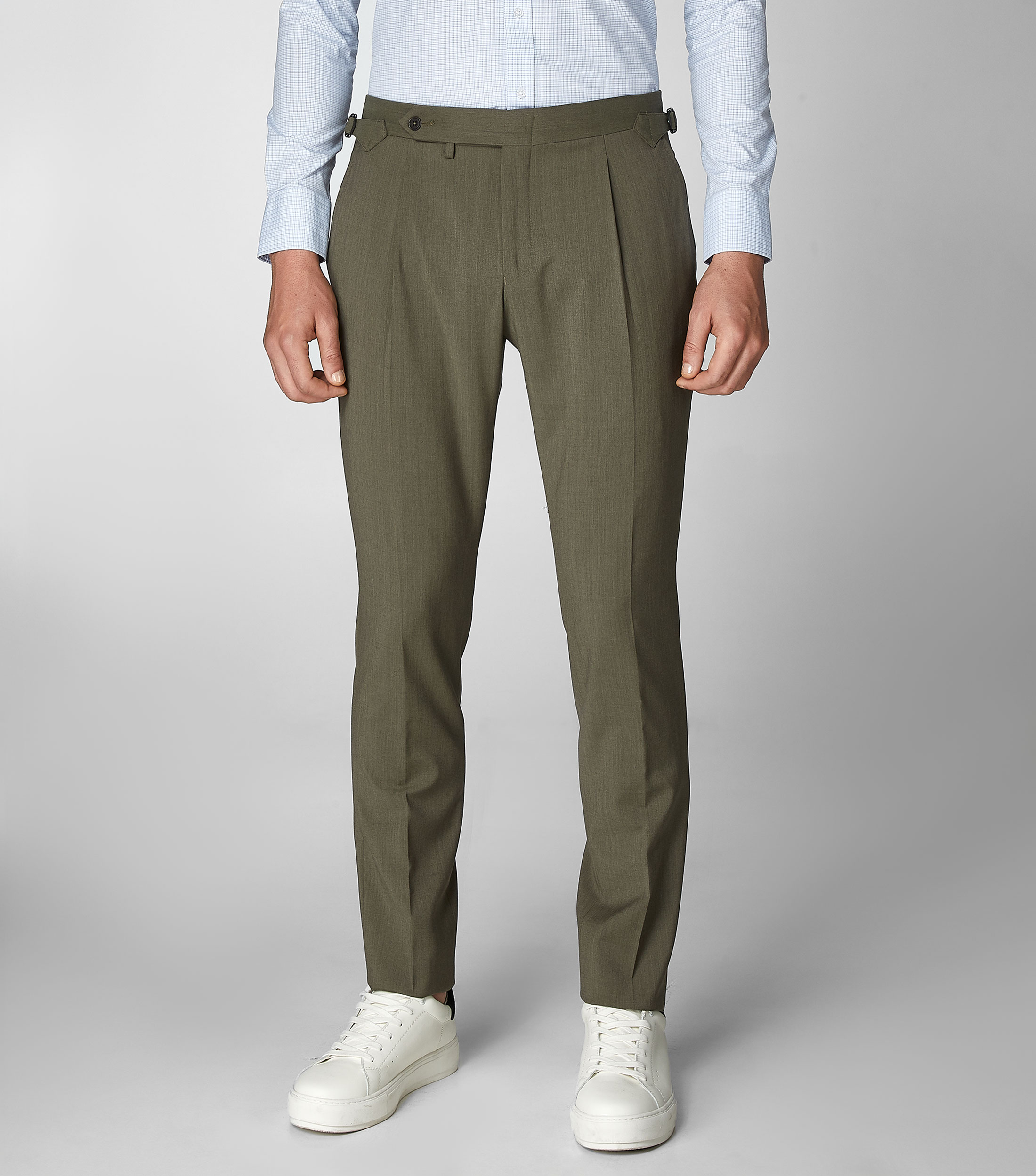 Pantalón recto Calderoni de lana para hombre