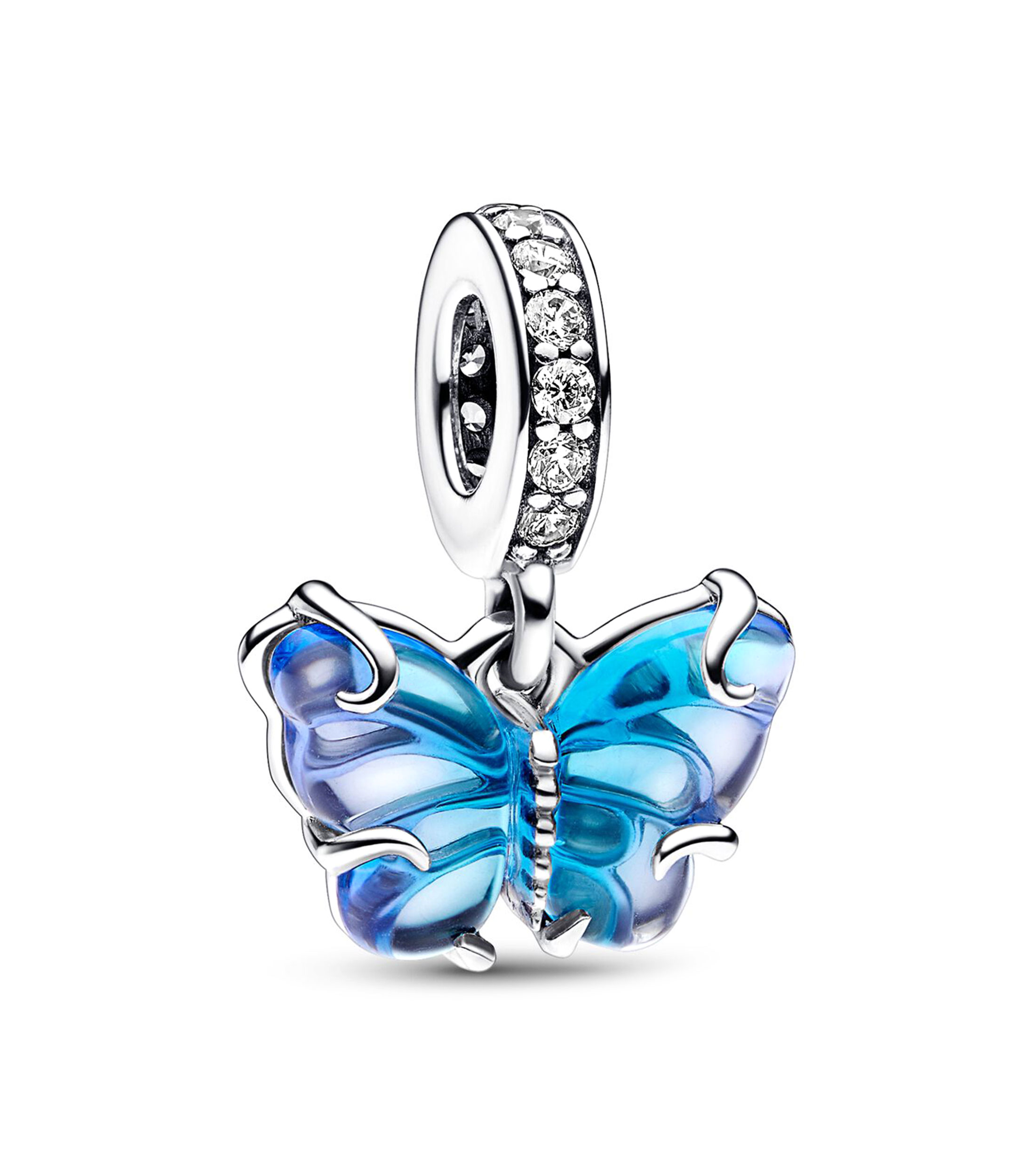 Pandora Charm De Cristal De Murano Mariposa En Plata Pandora Moments ...