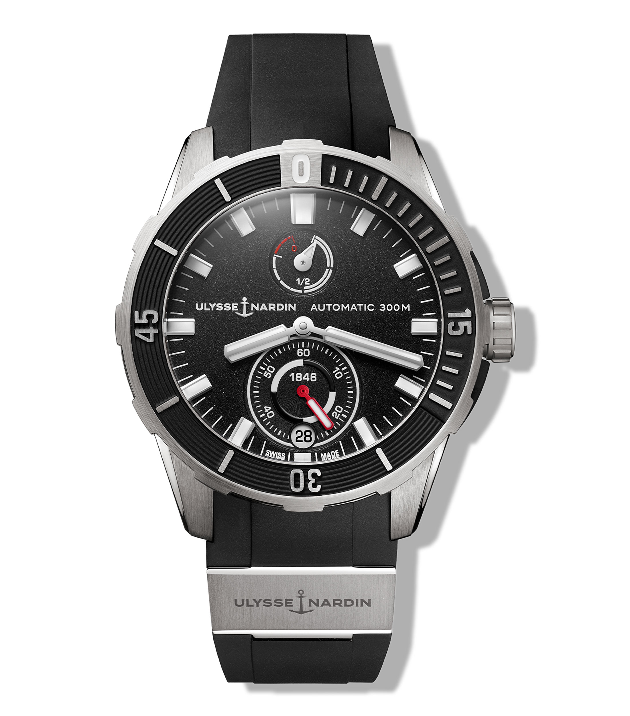 Ulysse Nardin Reloj para Hombre Diver Deportivo Plata negro El Palacio de Hierro