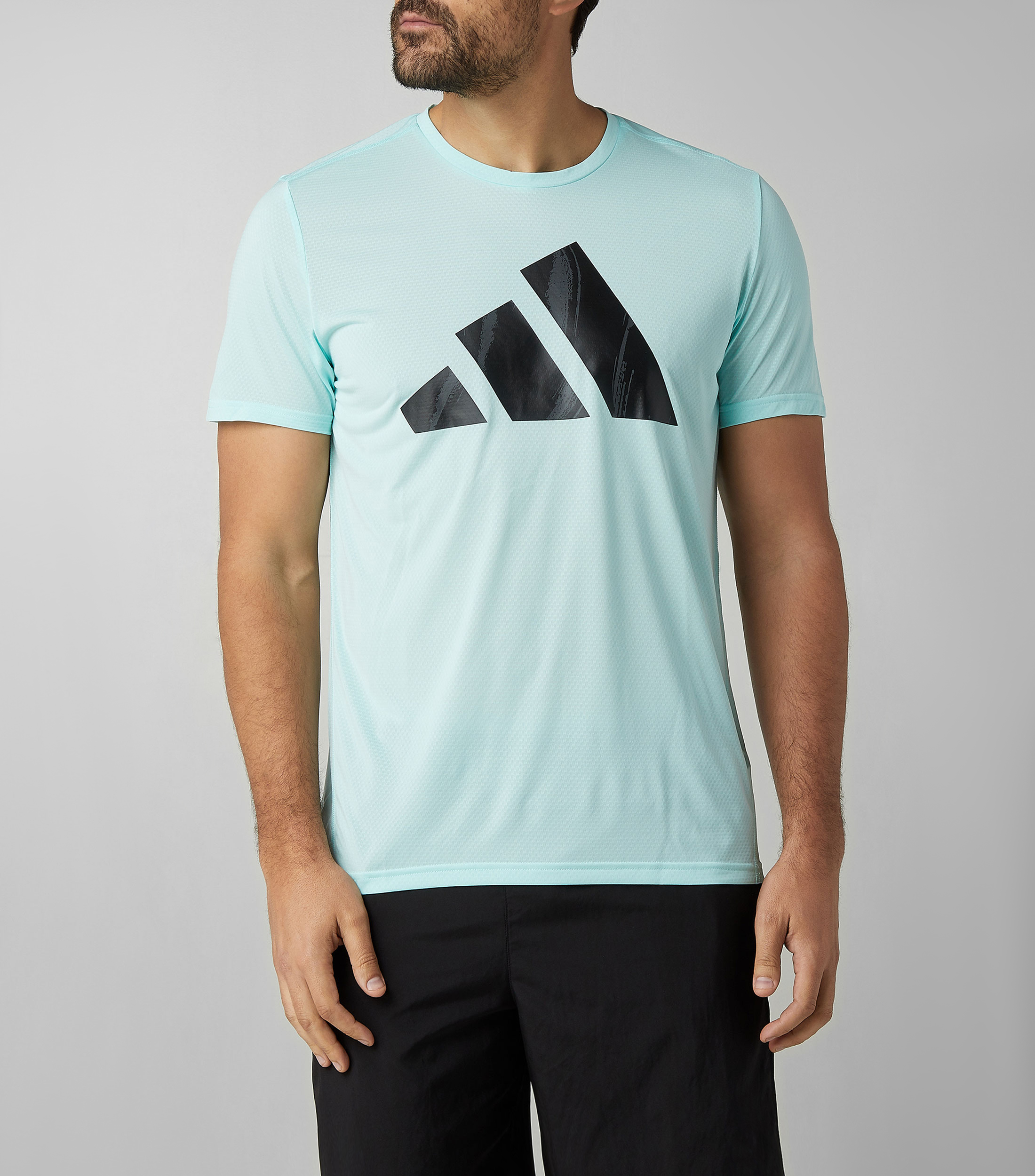 Adidas Playera para correr de cuello redondo y manga corta Hombre