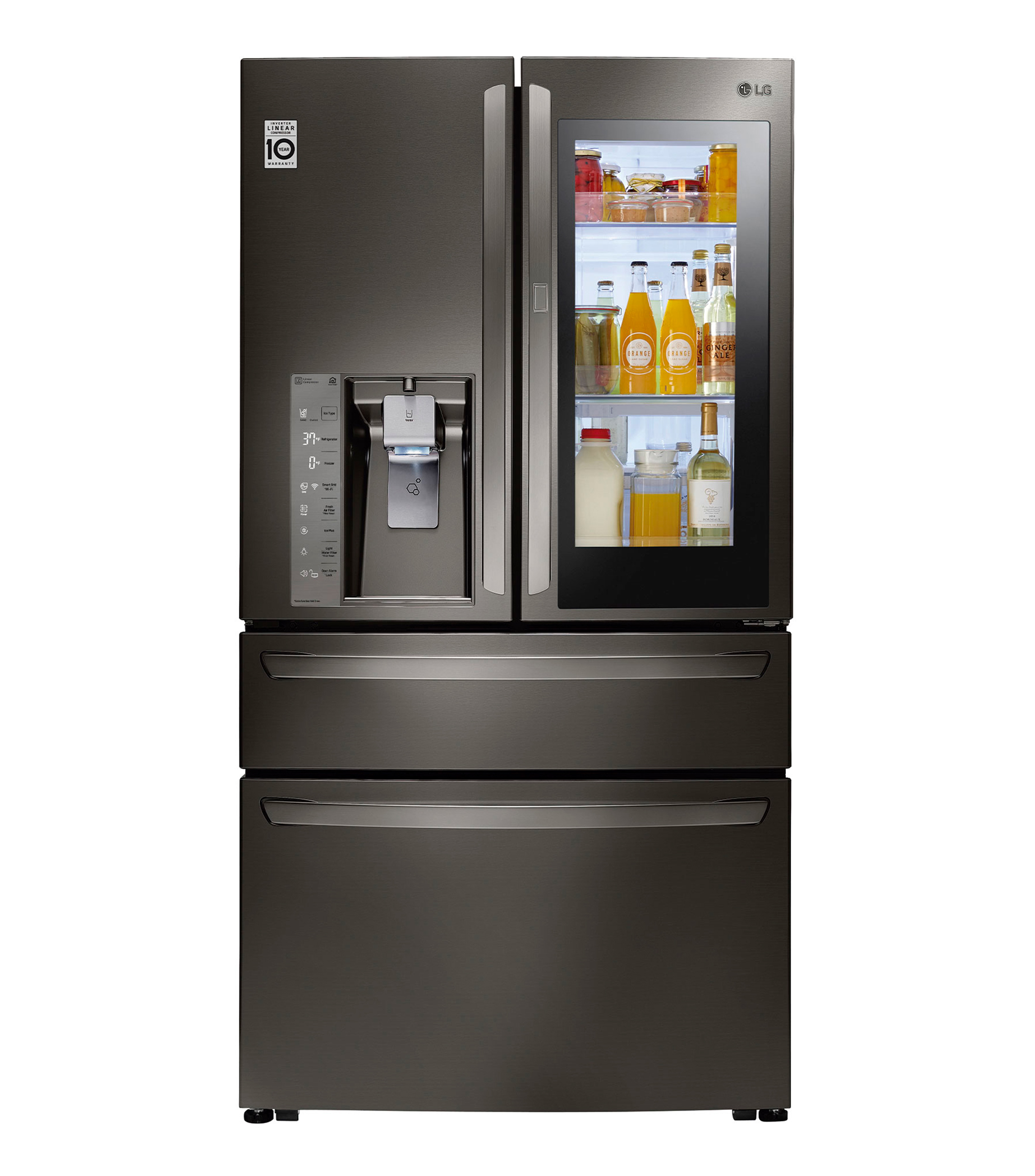 LG 26 Cu. Ft. Bottom Freezer Refrigerator With InstaView Door-in-Door And Smart Diagnosis