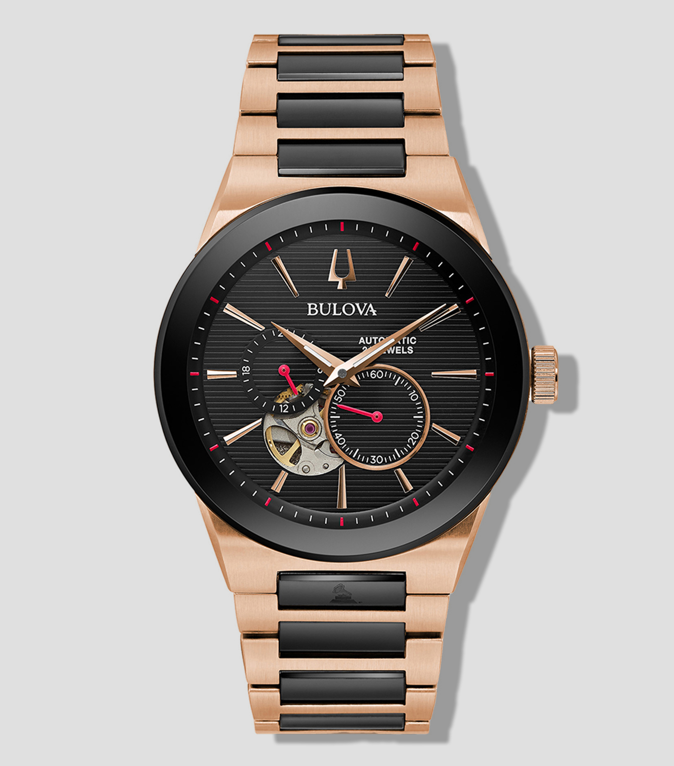 Bulova Reloj para Hombre Latin Grammy de Vestir Oro rosa Negro El Palacio de Hierro