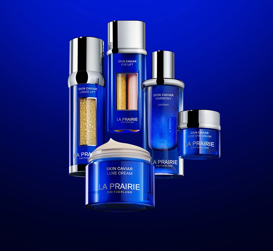 imagen de 5 productos de la coleccion skin caviar de la marca LA PRAIRIE